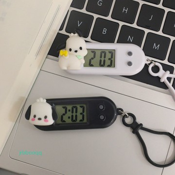 【限時促銷2】靜音小掛表 書包掛表 帕恰狗鑰匙扣掛表小臺鐘電子表學生考試上課靜音桌面時鐘迷你便攜 計時器 掛式小鬧鐘
