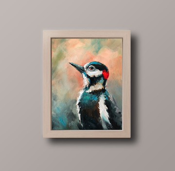 原創油畫鳥畫裝飾房間