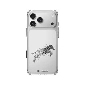 iPhone 17 Pro Max Clear Case（相機按鈕） 透明 - Kerby Rosanes - 斑馬 - 黑