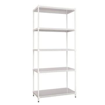 【dayneeds】極致美學 60x45x150公分 五層烤漆白沖孔層架