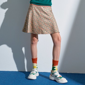 CLL巧玲瓏 多彩字母修身A字短裙 1339062