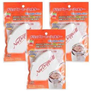 TOKIWA 工業 Neo Dripper III 耳掛式咖啡濾紙 日本製  20個  3包