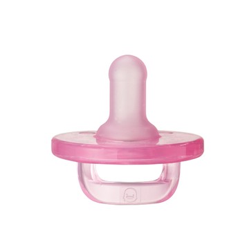 PiYOPiYO 黃色小鴨 親乳感安撫奶嘴  粉色  初生型  1個