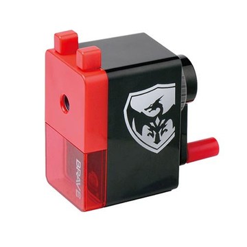 日本文具 SONIC - 手動式削鉛筆機-紅黑