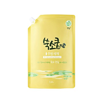 【韓國Ssooksoqum】艾草荷葉洗潔精 補充包(1200ml) (碗盤清潔 蔬果清潔 保濕不傷手 清除異味)