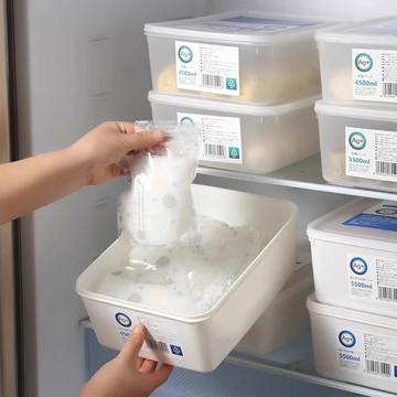 台灣熱賣家用保鮮冷藏盒食品級母乳牛奶專用冷凍儲奶盒冰箱保鮮密封收納盒0701 T8XR