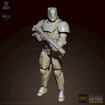 75MM YUFAN監制 未來戰士 樹脂手辦兵人白模TD-2143