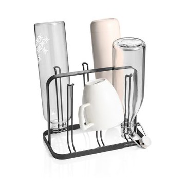 《tescoma》Online水杯瀝水架-黑-- 馬克杯 咖啡杯 茶杯 收納架