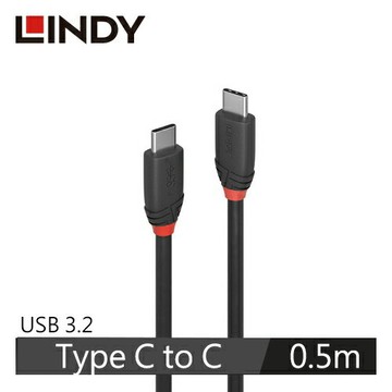【LINDY 林帝】USB 3.2 GEN2x2 TYPE-C 公TO公傳輸線 0.5M 36905_A【三井3C】