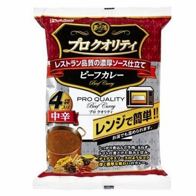 プロクオリティ ビーフカレー4袋入り中辛 ハウス食品