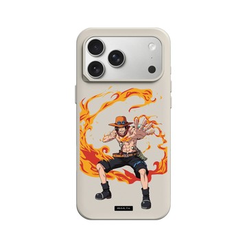 iPhone 17 Pro Max SolidX 貝殼灰 - 航海王 One Piece - 角色系列-艾斯的火焰果實