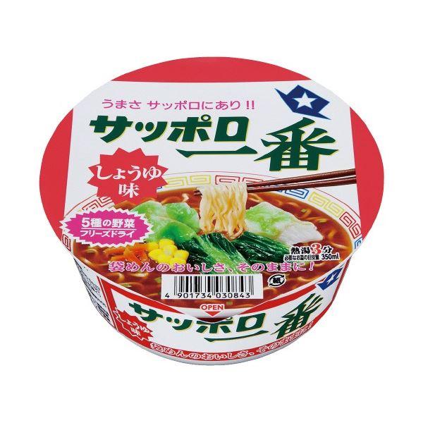 (まとめ）サンヨー食品 カップどんぶりサッポロ一番醤油12食〔×2セット〕〔代引不可〕