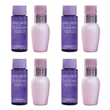 DECORTE 黛珂水乳套裝(甦妍淨化前導液30ml+酪梨嫩白平衡乳30ml)4入