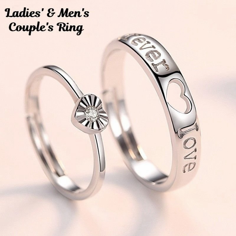 Heart 指輪 ペアリング オープンリング レディース メンズ リンクコーデ お揃い ファッション小物 ハート ロゴ 英字 ラインストーン カップル 通販 Lineポイント最大get Lineショッピング