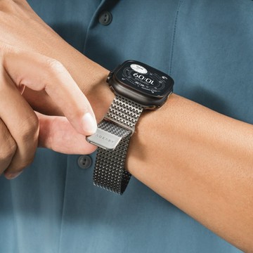 【最新Watch適配】Moire 不鏽鋼磁扣錶環44/45/46/49mm