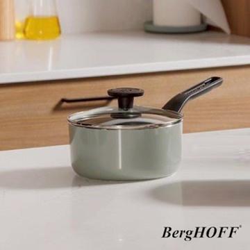 BergHOFF貝高福 Glints陶瓷塗層不沾鍋單柄含蓋湯鍋18cm(BHGL-S18-SA)