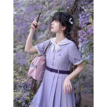 櫻花家族原創jk制服【佐藤女子】連衣裙甜美日系百褶裙短袖女夏季