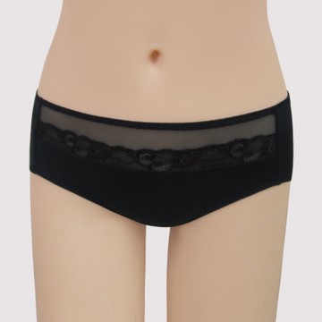 曼黛瑪璉 紓壓好動IceBar穩定   低腰寬邊三角萊克內褲(黑)