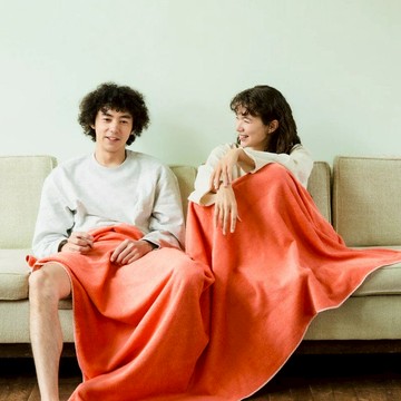 日本製柔棉浴巾*1【最大尺寸】 珊瑚橘