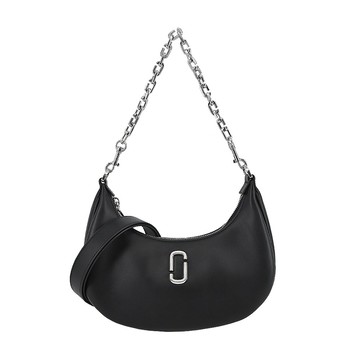 [平輸版] 【MARC JACOBS】THE CURVE皮革鏈帶手提/肩背包(黑)真品平輸