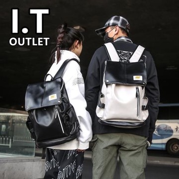 高級感真皮雙肩包男時尚大容量工裝機能書包女大學生旅行電腦背包