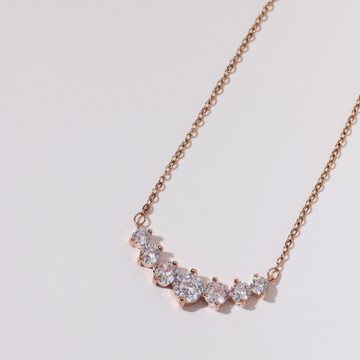 [快速出貨]【vacanza】微笑排鑽鎖骨鏈 ‧ 0302新品