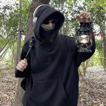 【台灣出貨】衛衣 韓版 忍者帽t i人社恐外套 北臉帽t 刷毛帽t 韓國帽t 社恐帽t 高領連帽t重磅大帽子男女長袖上衣