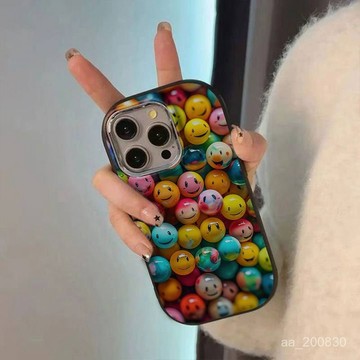 ✨限時下殺✨防摔橢圓笑臉適用蘋果16手機殻iphone15promax全包14硅膠13