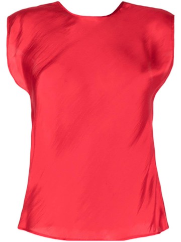 Forte Forte - sleeveless satin blouse - women - Silk/Polyamide - II - Red