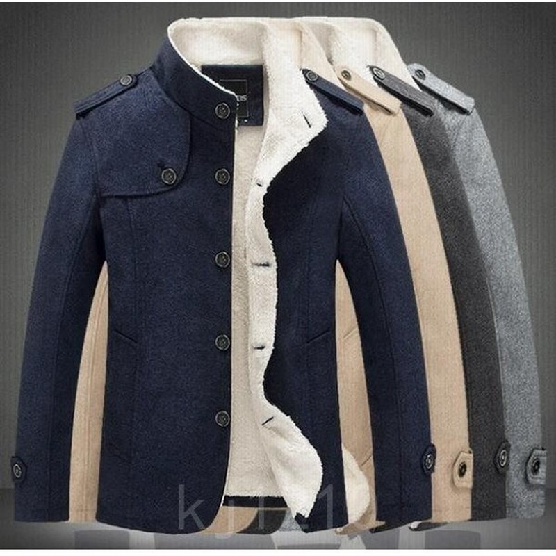 チェスターコートメンズpコート裏ボアジャケットピーコートステンカラーコート冬アウター裏起毛防寒服裏ボアコート冬着おしゃれ4色 通販 Lineポイント最大get Lineショッピング