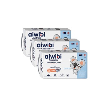 aiwibi 愛薇彼 清新乾爽紙尿褲 S-XL(三包裝) 黏貼型