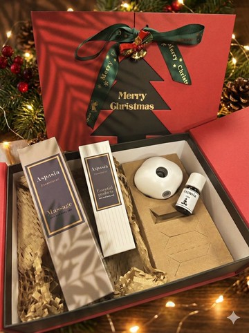 浪漫花香 - 經典芳香組 按摩精油+精油噴霧+薰香機組 四入組