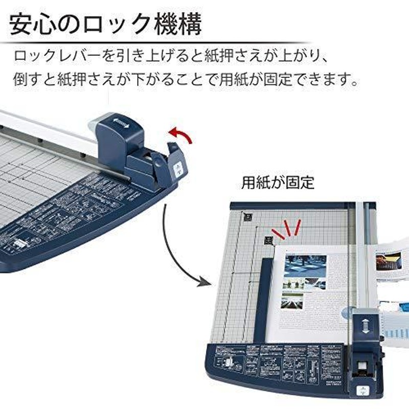 コクヨ 裁断機 ペーパーカッター ロータリー式 60枚切り チタン加工刃