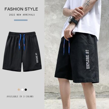 短褲男夏季薄款潮流寬松休閑運動純棉半截中褲大碼外穿潮牌五分褲