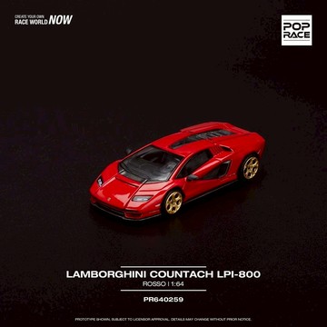 POPRACE 259 1/64 藍寶堅尼 LAMBORGHINI COUNTACH LPI-800 ROSSO 模型車