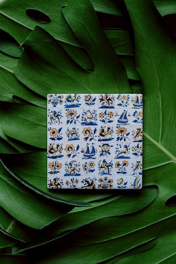 葡萄牙花磚杯墊 l F-1 l 於里斯本拍攝花磚圖案後復刻設計