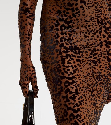 Alex Perry Leopard-print corset gown
