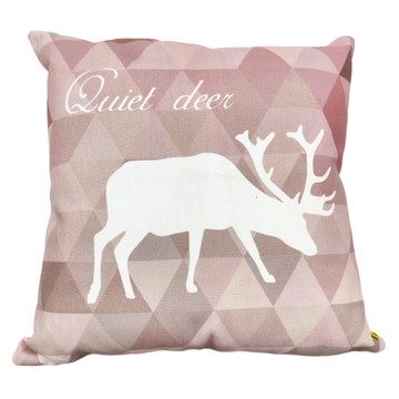 Life+ 文青INS風 棉麻舒適方型抱枕  43 x 43cm  寂靜鹿