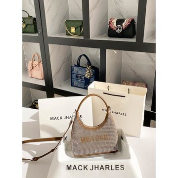 MACK JHARLES小眾設計鑲鉆月牙包包2025新款高級感通勤腋下包單肩