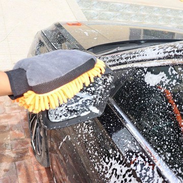 【加厚雙面毛絨】珊瑚絨雪尼爾熊掌洗車手套 擦車吸水不傷漆 專用清洗 洗車手套 擦車手套 吸水手套 加厚漆車專用