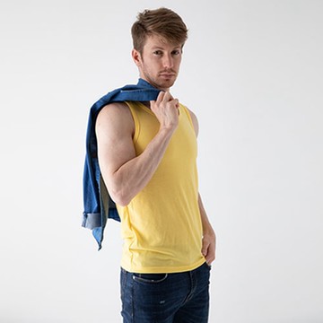 O5 PRO｜奇異長效涼感Ｔ－男版/背心 (蜂蜜奶油黃)