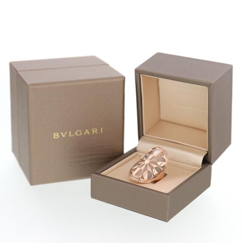 値下げ BVLGARI ブルガリ K18 ピンクゴールド インタルシオリング ダイヤモンド シェル マザーオブパール 指輪 11号 箱【新品仕上済】【zz】【中古】  | LINEブランドカタログ