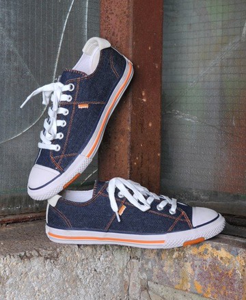 Superdry Women's Women's Super Series Lo Top Blue / Dark Denim/white Sole - Size: 6 Size: 8