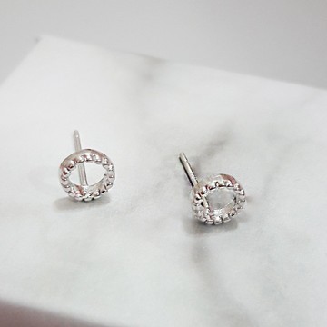 情人節 生日禮物甜甜圈 925純銀耳環 裸裝