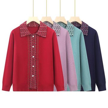 【米蘭精品】現貨+預購 高級針織衫上衣秋冬毛衣寬鬆大碼休閒女裝百搭媽媽裝-長袖假兩件女上衣3色74mo51