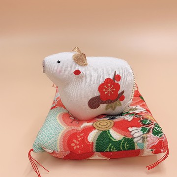 【招福干支】開運干支 生肖牛 緣起物 精緻白牛