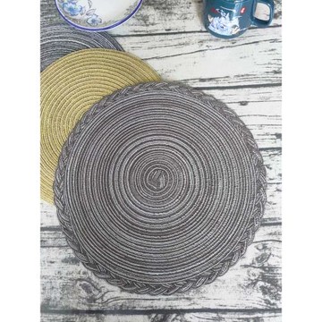 北歐防燙餐桌墊子圓形西餐墊手工編織防滑棉紗托盤墊隔熱碗墊杯墊