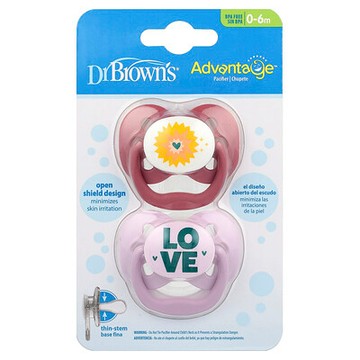 Dr. Brown's, Advantage™ 安撫奶嘴，0-6 個月，薰衣花草香，2 個