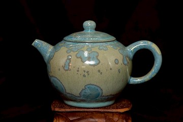 手拉坯結晶釉茶壺