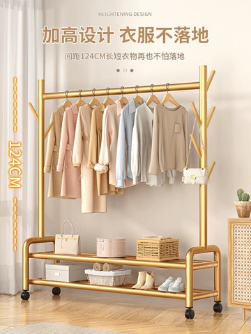 晾衣架落地臥室家用折疊室內掛衣桿陽臺簡易涼衣帽宿舍曬衣服架子